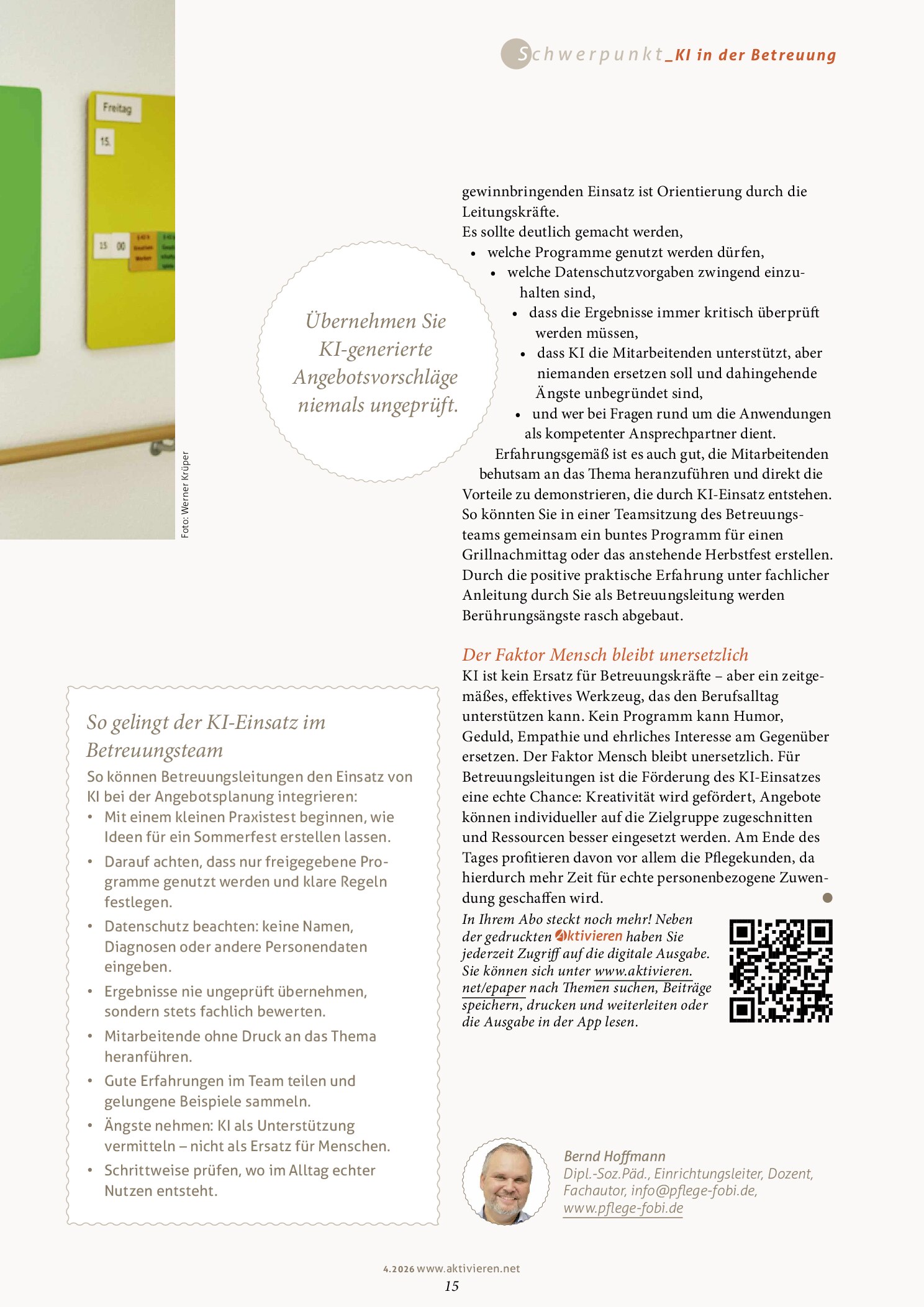 Vorschauseite 4: Mehr Zeit für Menschen mit KI