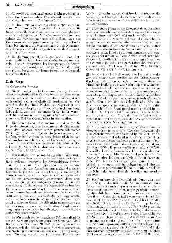 Vorschauseite 3: Knoblauchpräparat in Kapseln ist kein Arzneimittel (Kommission/Deutschland)