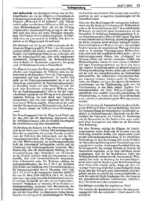 Vorschauseite 2: Abgrenzung von Arzneimittel/Lebensmittel und Nahrungsergänzungsmittel - Weihrauch H 15 Tabletten -