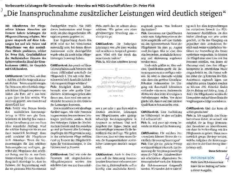Vorschauseite 1: Die Inanspruchnahme zusätzlicher Leistungen wird deutlich steigen