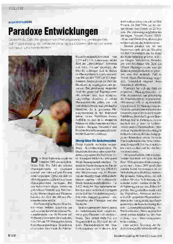 Vorschauseite 1: Paradoxe Entwicklungen
