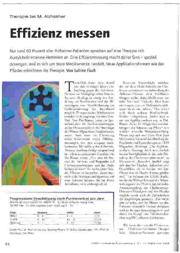 Vorschauseite 1: Therapie bei M. AlzheimerEffizienz messen