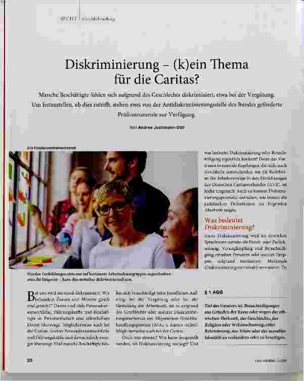 Vorschauseite 1: Diskriminierung (k)ein Thema für die Caritas?