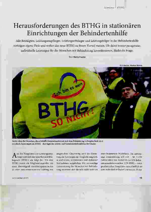 Vorschauseite 1: Herausforderungen des BTHG in stationären Einrichtungen der Behindertenhilfe