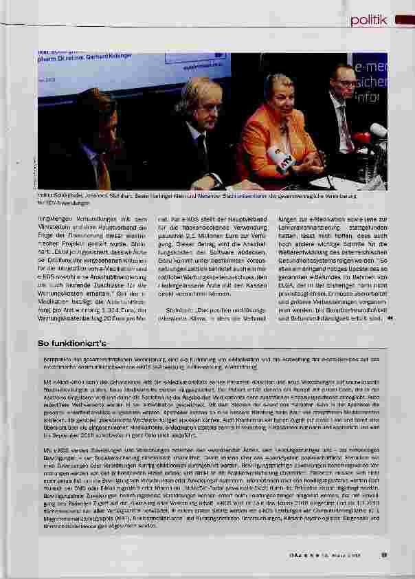 Vorschauseite 2: Einigung bei e-Medikation