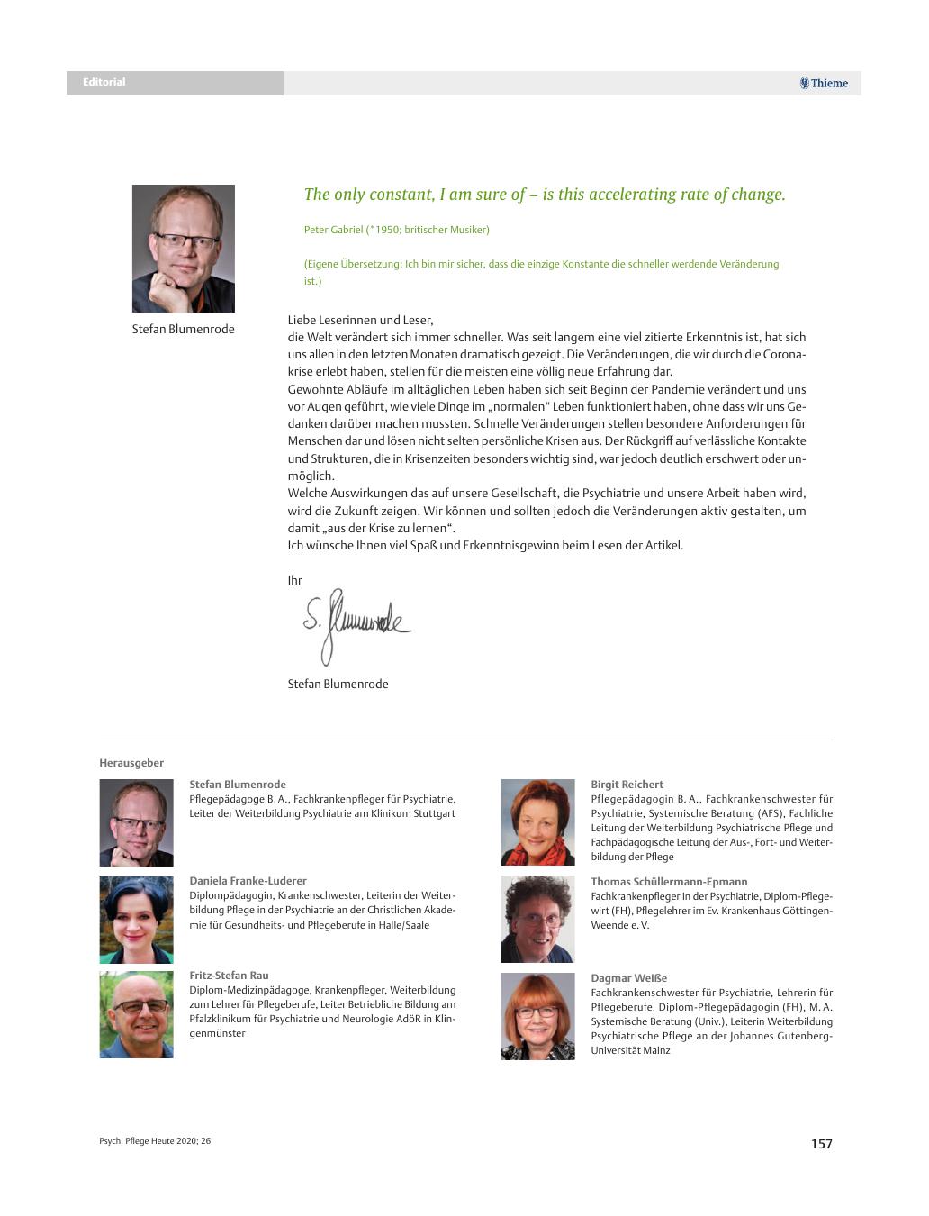 Vorschauseite 1: Liebe Leserinnen und Leser,