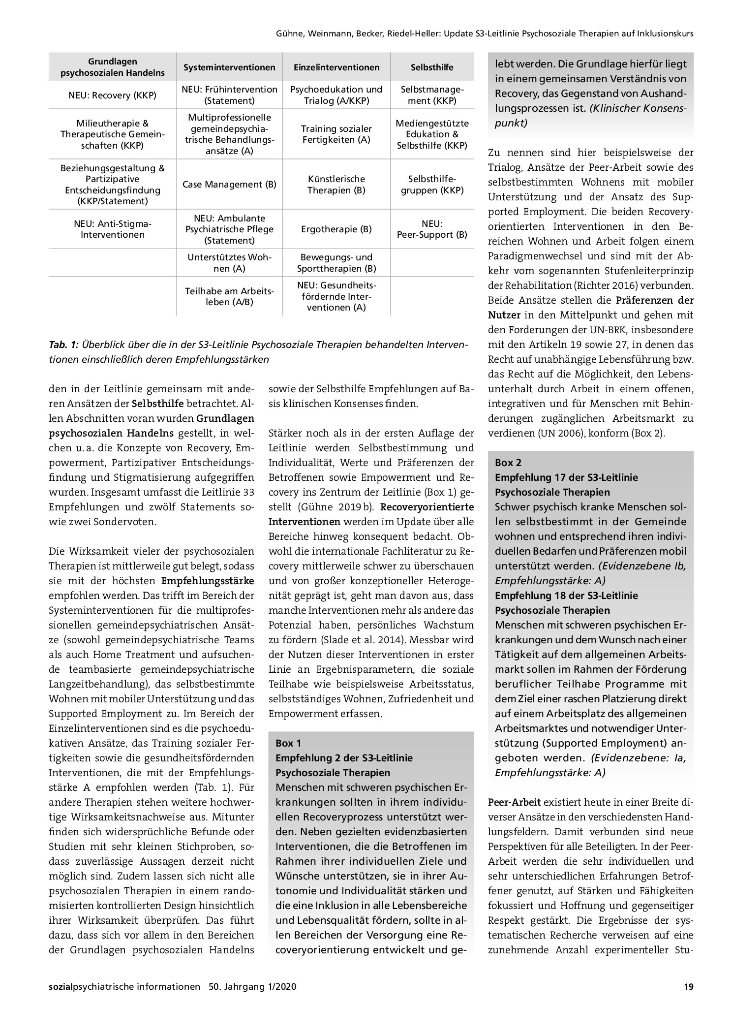 Vorschauseite 2: Update S3-Leitlinie psychosoziale Therapien auf Inklusionskurs