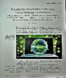 Vorschauseite 1: Nachhaltig wirtschaften heißt auch Verantwortung übernehmen.