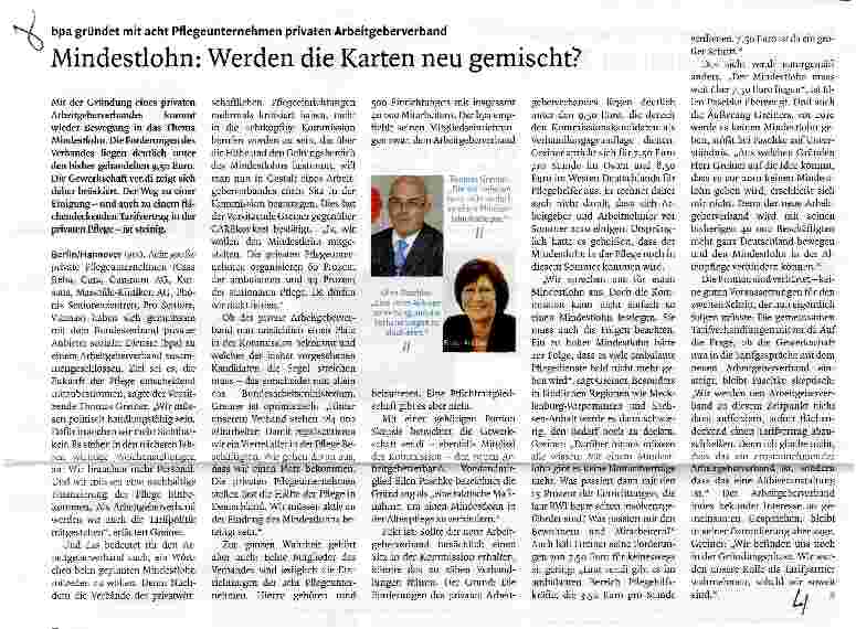 Vorschauseite 1: Mindestlohn: Werden die Karten neu gemischt?
