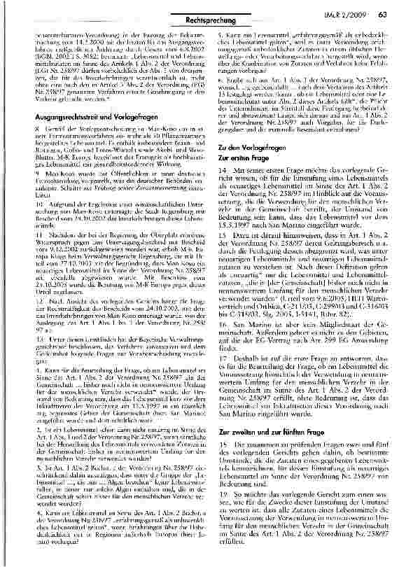 Vorschauseite 2: Inverkehrbringen neuartiger Lebensmittel und Lebensmittelzutaten