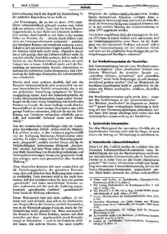 Vorschauseite 2: Die Leitsätze der deutschen Lebensmittelbuchkommission nach §§ 15, 16 LFGB - Transformation von Lebensmittelkunde in Lebensmittelrecht