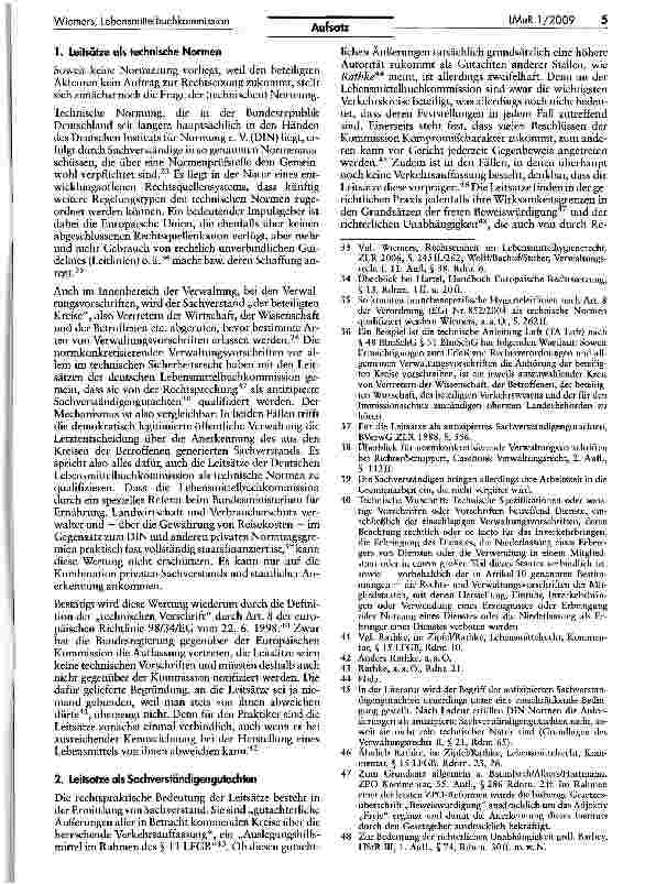 Vorschauseite 5: Die Leitsätze der deutschen Lebensmittelbuchkommission nach §§ 15, 16 LFGB - Transformation von Lebensmittelkunde in Lebensmittelrecht