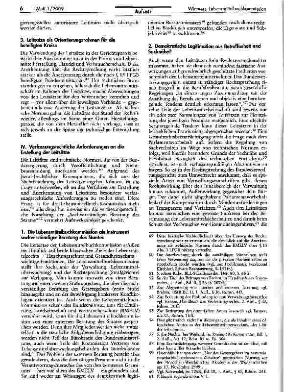 Vorschauseite 6: Die Leitsätze der deutschen Lebensmittelbuchkommission nach §§ 15, 16 LFGB - Transformation von Lebensmittelkunde in Lebensmittelrecht