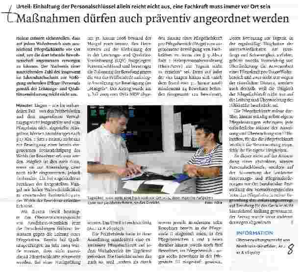 Vorschauseite 1: Maßnahmen dürfen auch präventiv angeordnet werden
