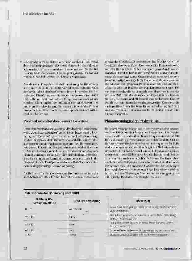 Vorschauseite 2: Hörstörungen im Alter
