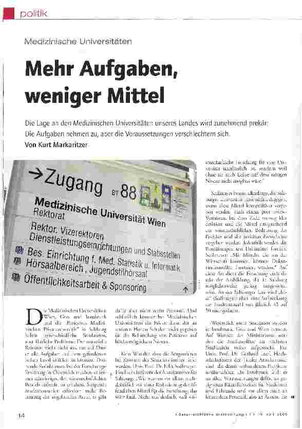 Vorschauseite 1: Mehr Aufgaben, weniger Mittel