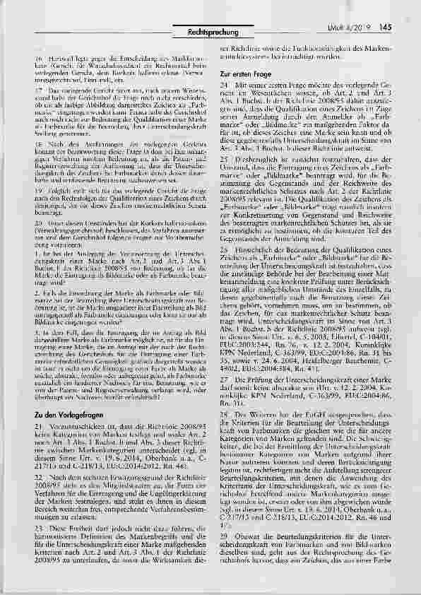 Vorschauseite 2: Qualifikation als Färboder Bildmarke „Mineralwässer