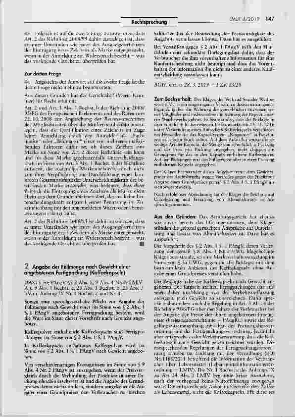 Vorschauseite 4: Qualifikation als Färboder Bildmarke „Mineralwässer