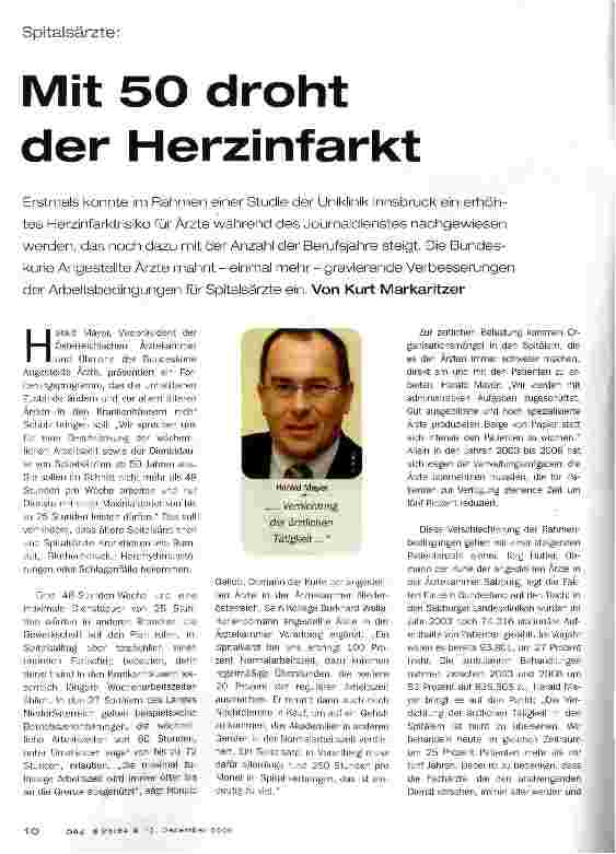 Vorschauseite 1: Mit 5O droht der Herzinfarkt