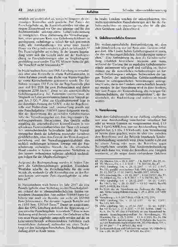 Vorschauseite 6: Gebühren für Regelkontrollen der Lebensmittelüberwachung