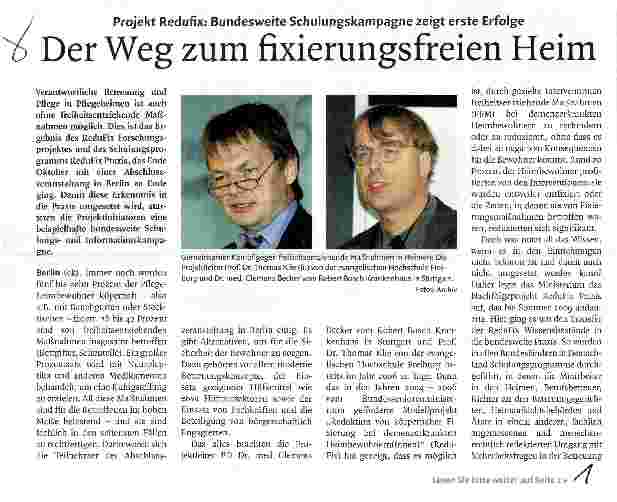 Vorschauseite 1: Der Weg zum fixierungsfreien Heim