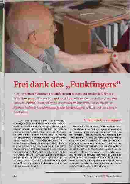 Vorschauseite 1: Frei dank des „Funkfingers“.