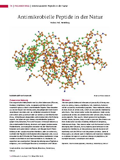 Vorschauseite 1: Antimikrobielle Peptide in der Natur