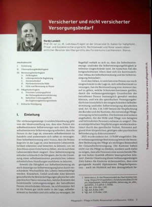 Vorschauseite 1: Versicherter und nicht versicherter Versorgungsbedarf