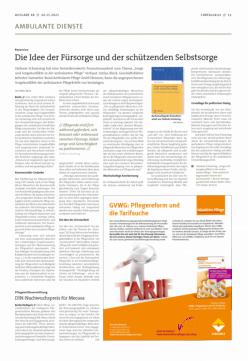 Vorschauseite 1: Die Idee der Fürsorge und der schützenden Selbstsorge