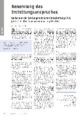 Vorschauseite 1: Benennung des Erstattungsanspruchs im Rahmen der leistungsrechtlichen Entscheidung i. S. d. § 8 S. 1 Prüfverfahrensvereinbarung (PrüfvV)