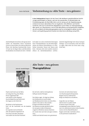 Vorschauseite 1: Alte Texte – neu gelesen Therapieführer