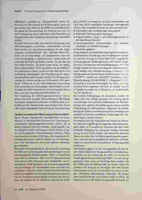Vorschauseite 2: Von FMD bis aTTP: Bericht vom 21. Sanofi-Symposium für Krankenhausapotheker, Berlin, 9. November 2019