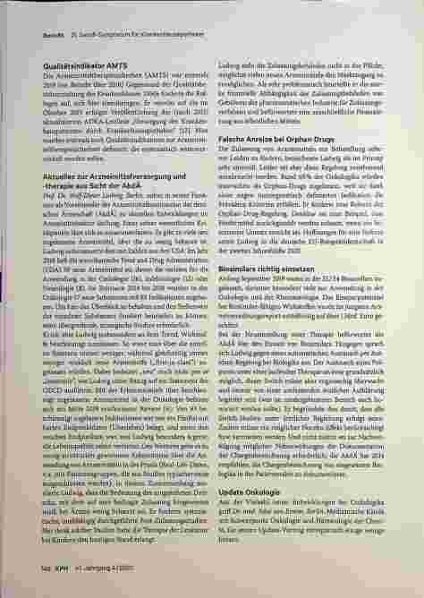 Vorschauseite 4: Von FMD bis aTTP: Bericht vom 21. Sanofi-Symposium für Krankenhausapotheker, Berlin, 9. November 2019