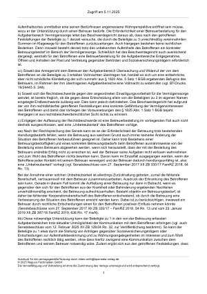 Vorschauseite 3: Zur Betreuerbestellung – §§ 1814 Abs. 1, 1815 Abs. 1 Satz 3 BGB