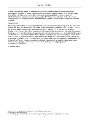Vorschauseite 4: Zur Betreuerbestellung – §§ 1814 Abs. 1, 1815 Abs. 1 Satz 3 BGB
