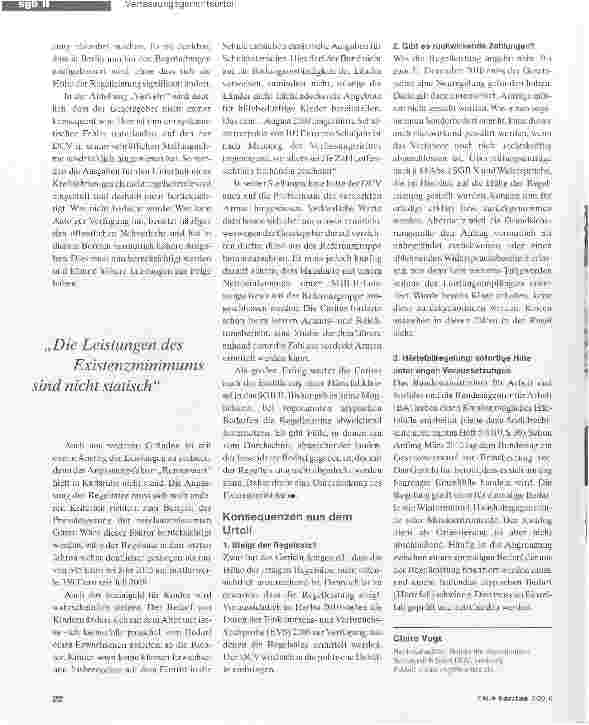 Vorschauseite 2: Grundrecht auf menschenwürdiges Existenzminimum garantiert