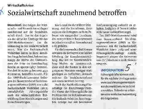 Vorschauseite 1: Sozialwirtschaft zunehmend betroffen