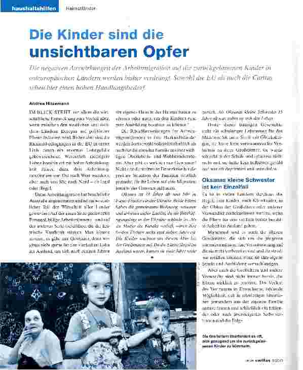 Vorschauseite 1: Die Kinder sind die unsichtbaren Opfer