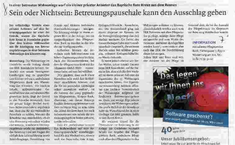 Vorschauseite 1: Sein oder Nichtsein: Betreuungspauschale kann den Ausschlag geben