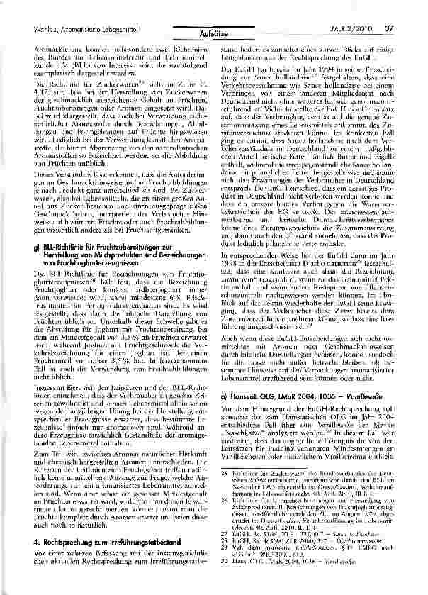 Vorschauseite 5: Die lauterkeitsrechtliche Beurteilung der Werbung für und Aufmachung von dramatisierten Lebensmitteln