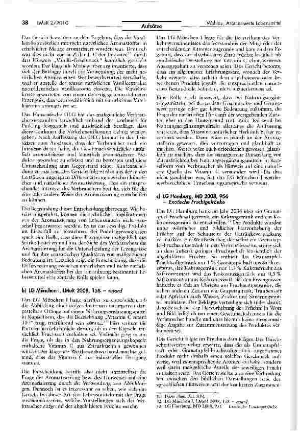 Vorschauseite 6: Die lauterkeitsrechtliche Beurteilung der Werbung für und Aufmachung von dramatisierten Lebensmitteln