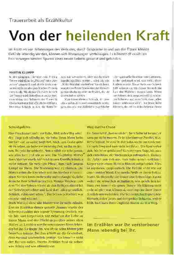 Vorschauseite 1: Von der heilenden Kraft des Erzählens