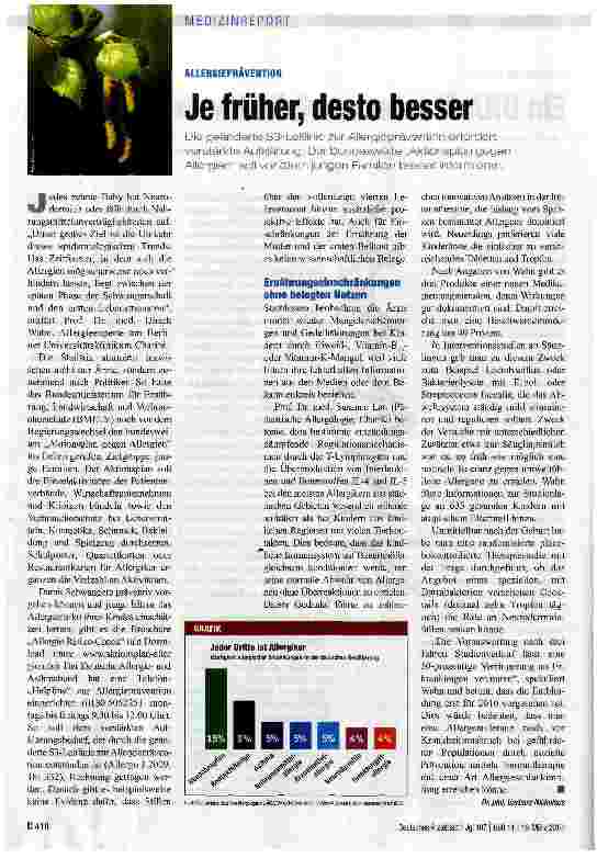 Vorschauseite 1: Je früher, desto besser