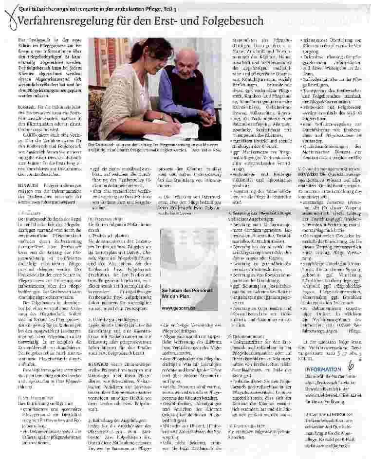 Vorschauseite 1: Verfahrensregelung für den Erstund Folgebesuch