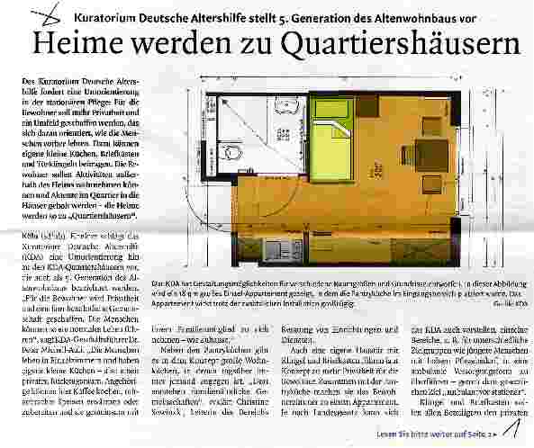Vorschauseite 1: Heime werden zu Quartiershäusern