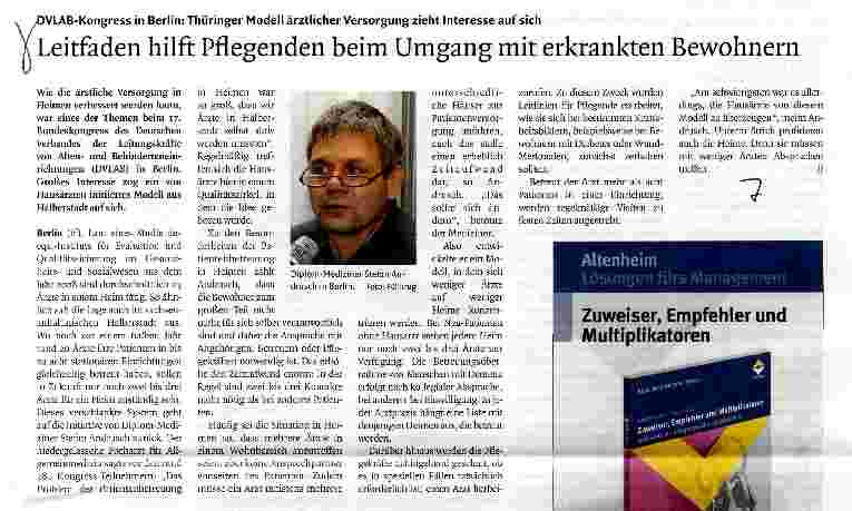 Vorschauseite 1: Leitfaden hilft Pflegenden beim Umgang mit erkrankten Bewohnern