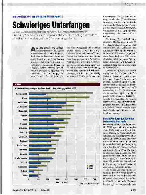 Vorschauseite 1: Schwieriges Unterfangen