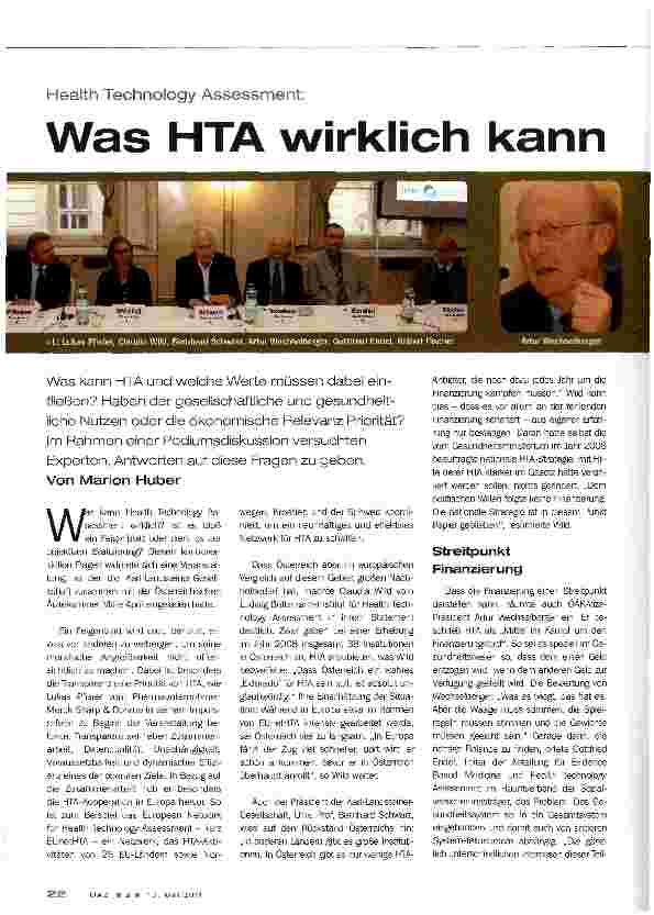 Vorschauseite 1: Was HTA wirklich kann