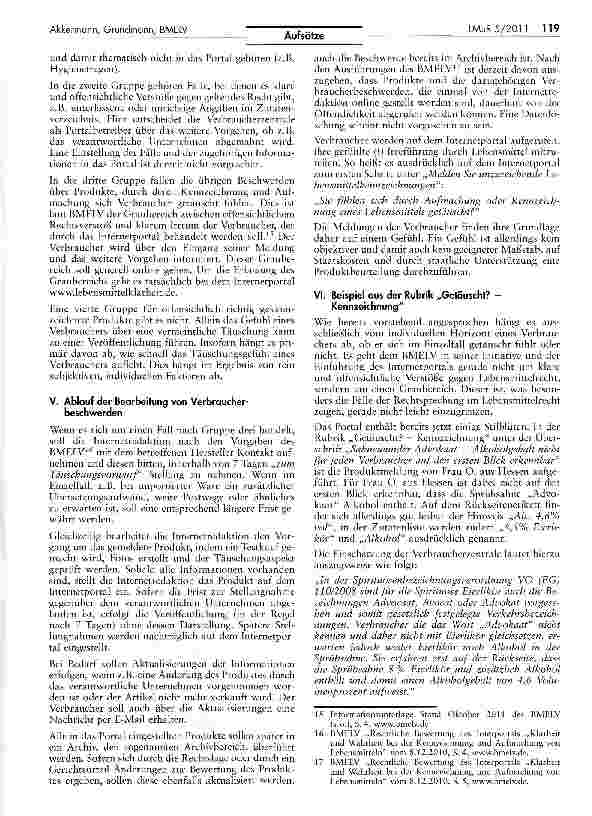 Vorschauseite 3: Initiative „Klarheit und Wahrheit bei der Kennzeichnung und Aufmachungvon Lebensmitteln des BMELV - Produktbewertungen auf dem Internetportal www. lebensmittelklarheit. de