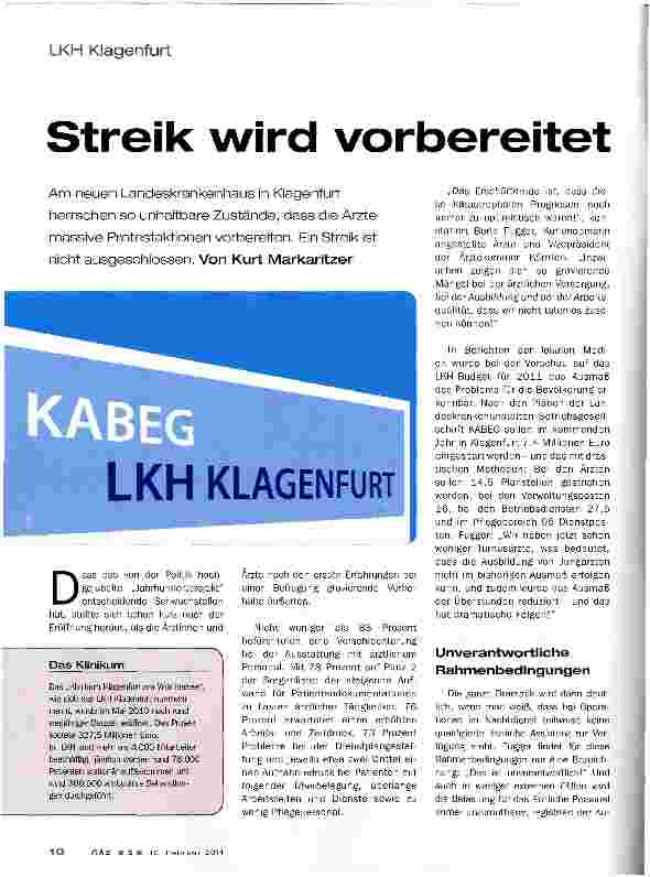 Vorschauseite 1: Streik wird vorbereitet